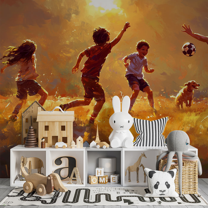 Papel pintado infantil | Juegos de verano al aire libre