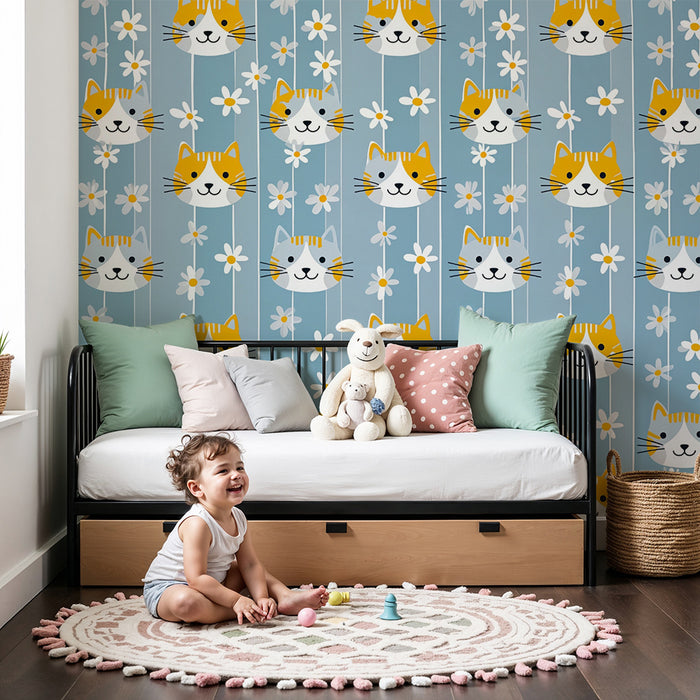 Barntapet | Glada katter och prästkragar