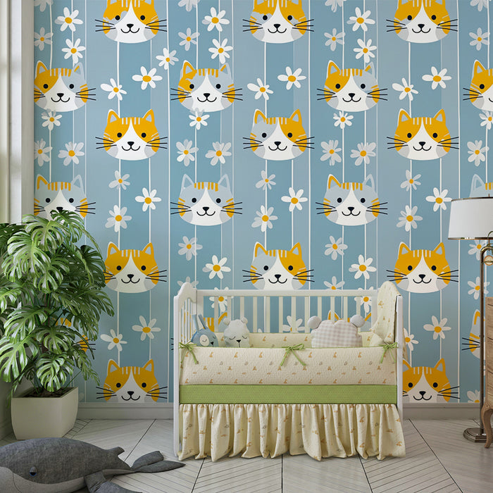 Barntapet | Glada katter och prästkragar