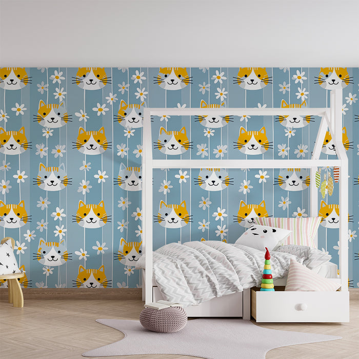 Barntapet | Glada katter och prästkragar