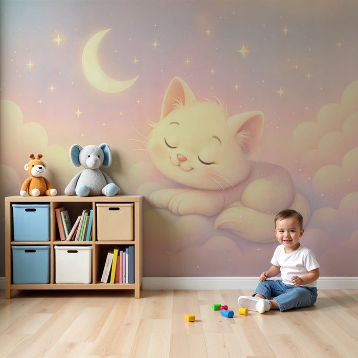 Papier de chaton sanjač | Zvezdno nebo in pastelni oblaki