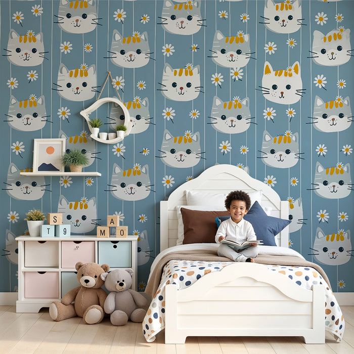 Barntapet | Söta katter och prästkragar