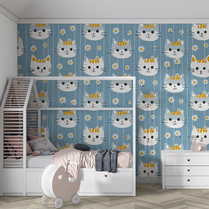 Barntapet | Söta katter och prästkragar