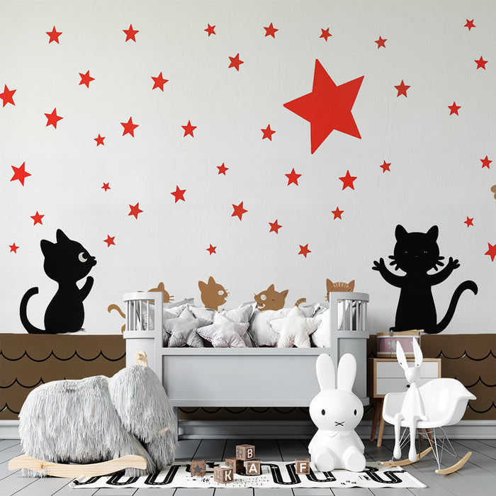 Dreamy Kittens Wallpaper | Whimsical Decor