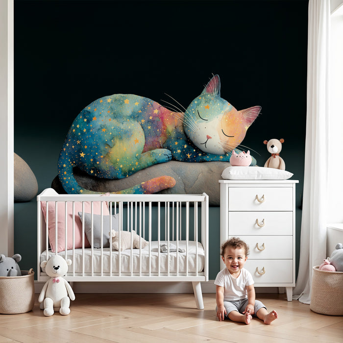 Cat Galaxy Wallpaper | Artistic feline and celestial design