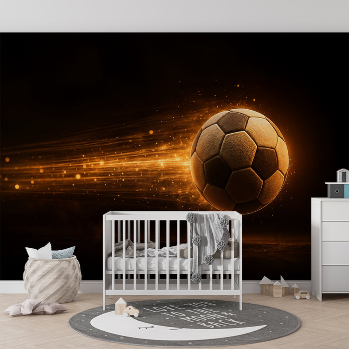 Papel de parede criança | Bola de futebol em chamas