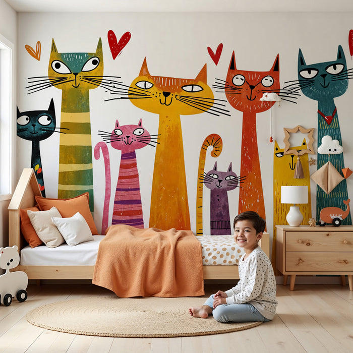 Tapéta cicás fantázia | Színes és szórakoztató design