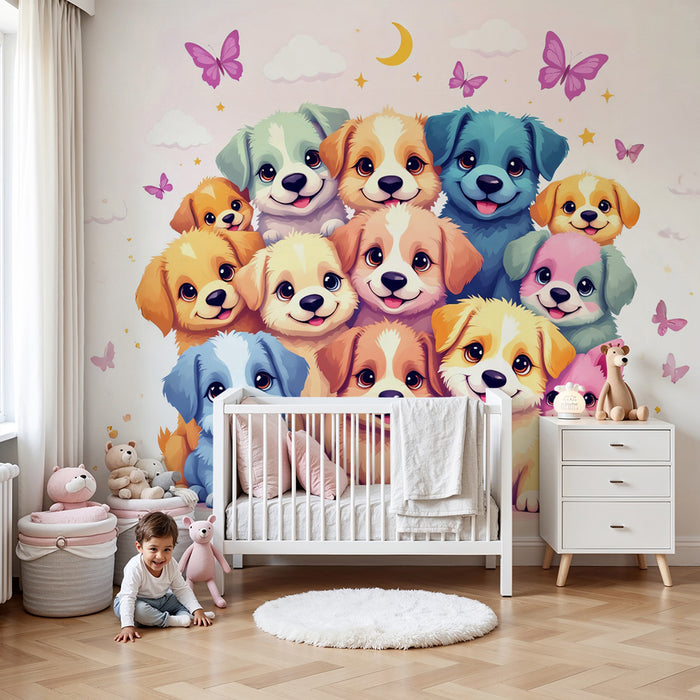 Puppy wallpaper | Cute and colorful