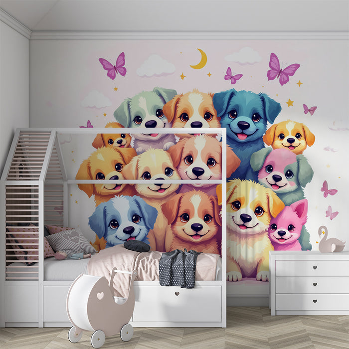 Puppy wallpaper | Cute and colorful