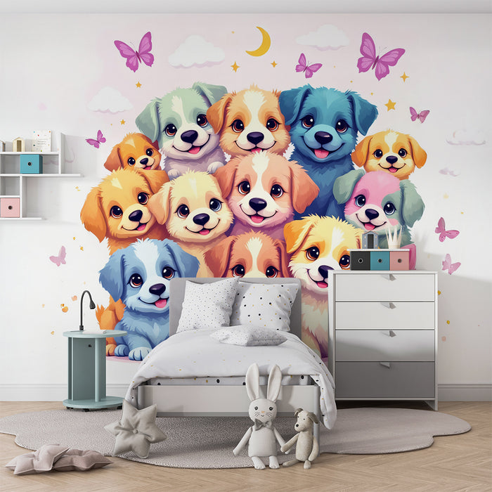 Puppy wallpaper | Cute and colorful