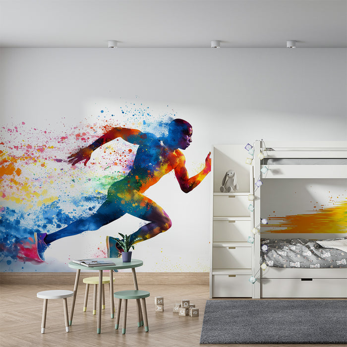 Barntapet | Dynamisk löpare och färgstänk