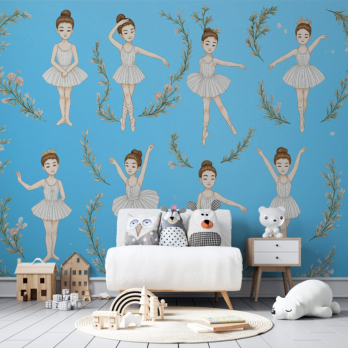 Barntapet | Graceful ballerinas and delicate flowers