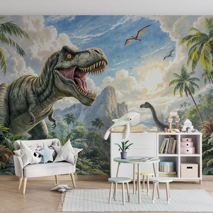 Papier peint dinosaure | Aventure préhistorique