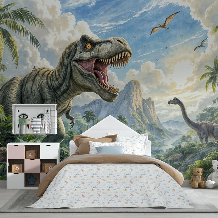 Papier peint dinosaure | Aventure préhistorique