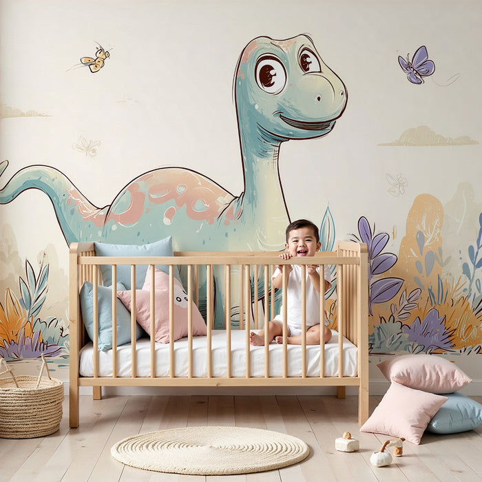 Oblazinje za otroško sobo | Veseli dinozavri in pisani metulji