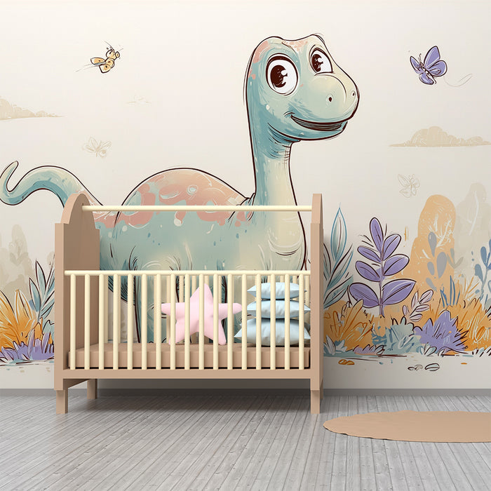 Oblazinje za otroško sobo | Veseli dinozavri in pisani metulji