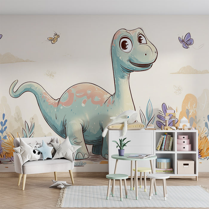 Oblazinje za otroško sobo | Veseli dinozavri in pisani metulji