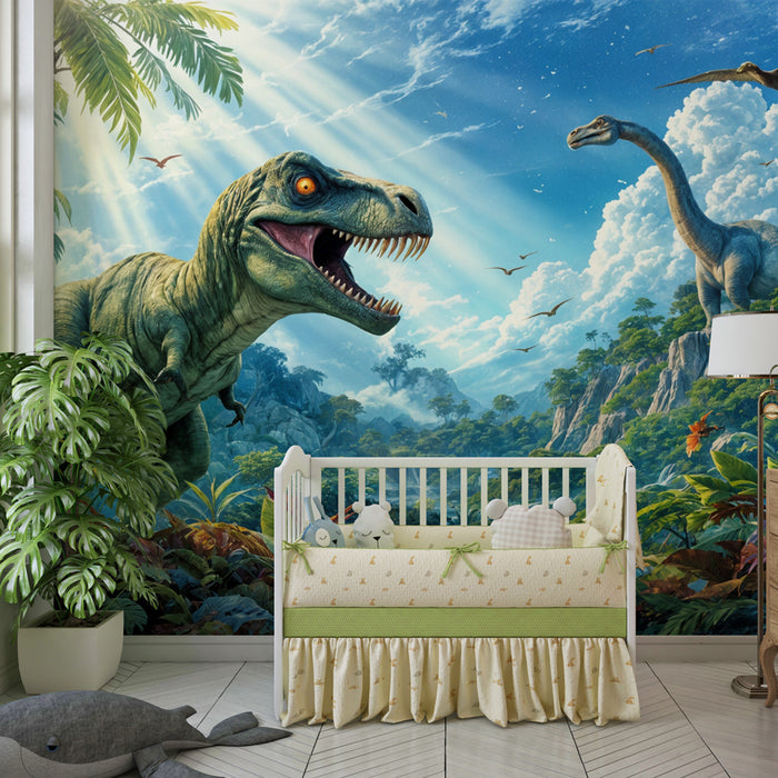 Papier peint dinosaure | Aventure jurassique vivante