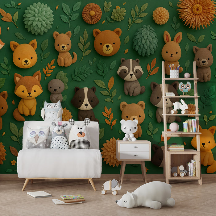 Tapet s životni v šumi | Slatko i šareno zidno ukrasavanje