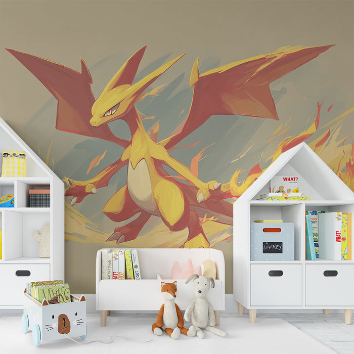 Kinderkamer behang | Vurige draak