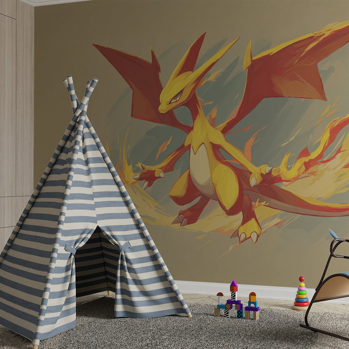 Kinderkamer behang | Vurige draak