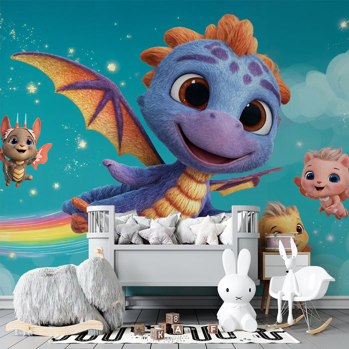 Papier peint animaux volants | Créatures magiques et joyeuses