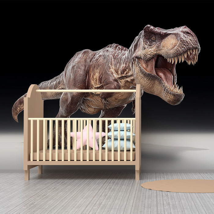 Papier peint dinosaure | Tyrannosaure réaliste et imposant