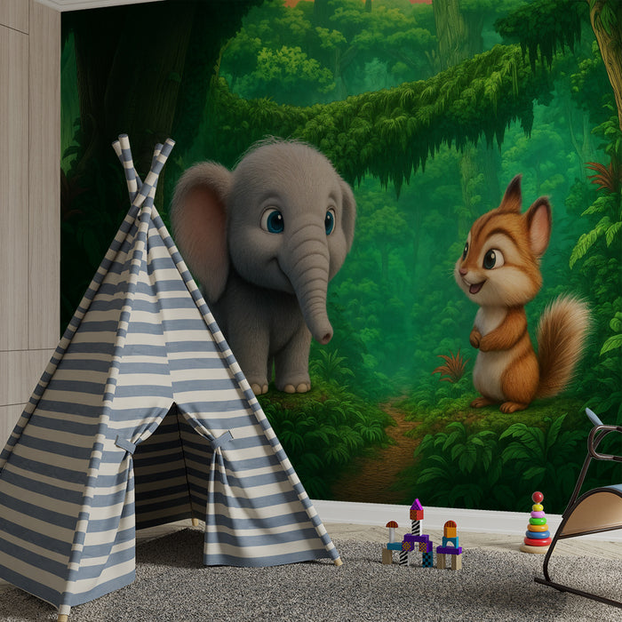 Laste toapaber | Seiklus elevandipoja ja oravaga