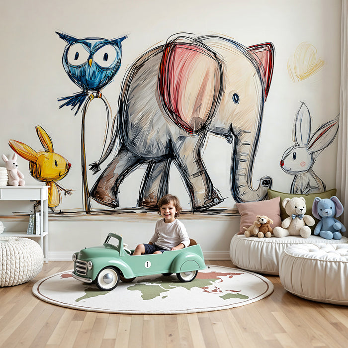 Tapety dla dzieci | Urocze zwierzątka na spacerze