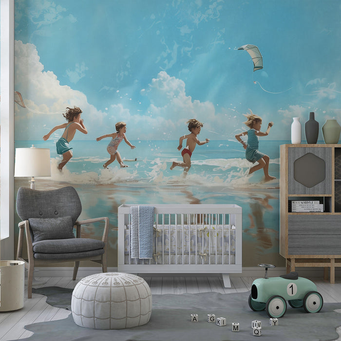 Papel pintado infantil | Escape a la orilla del mar