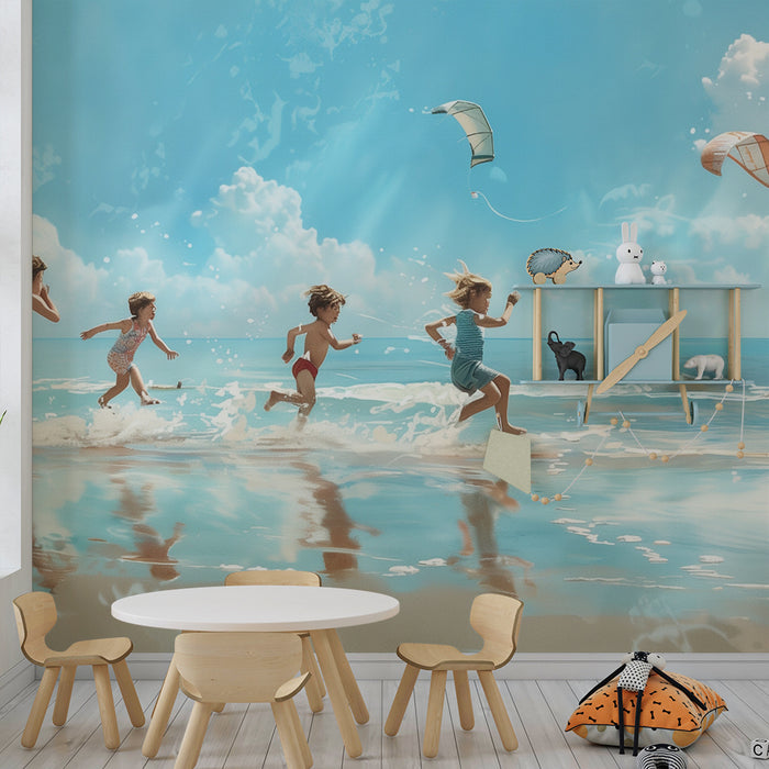 Papel pintado infantil | Escape a la orilla del mar