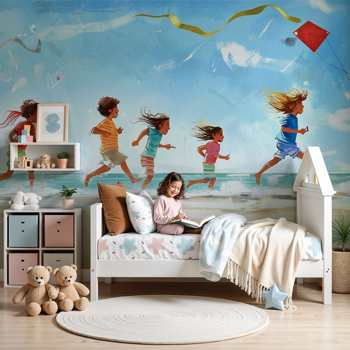 Papel pintado infantil | Día soleado en la playa