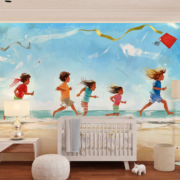 Papel pintado infantil | Día soleado en la playa