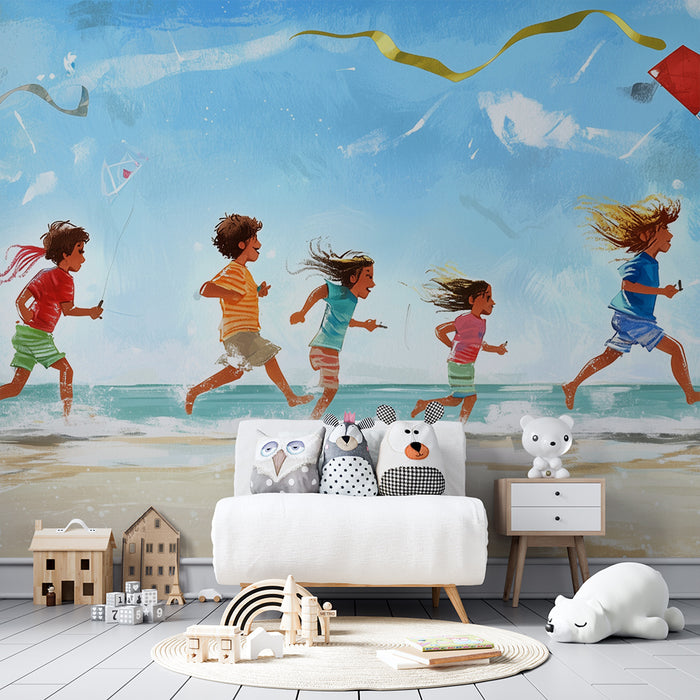 Papel pintado infantil | Día soleado en la playa