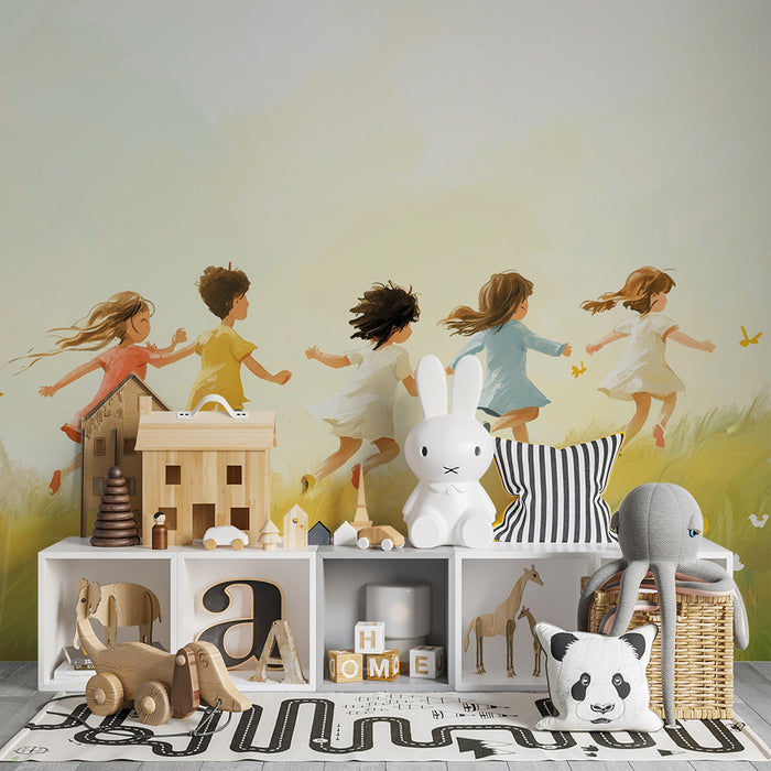 Barntapet | Barnen på solig äng