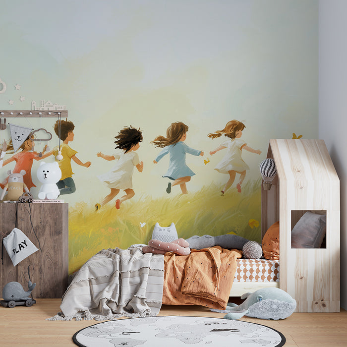 Barntapet | Barnen på solig äng