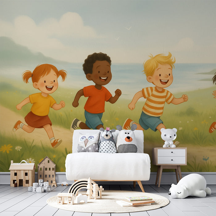 Barntapet | Glada barn på ängen