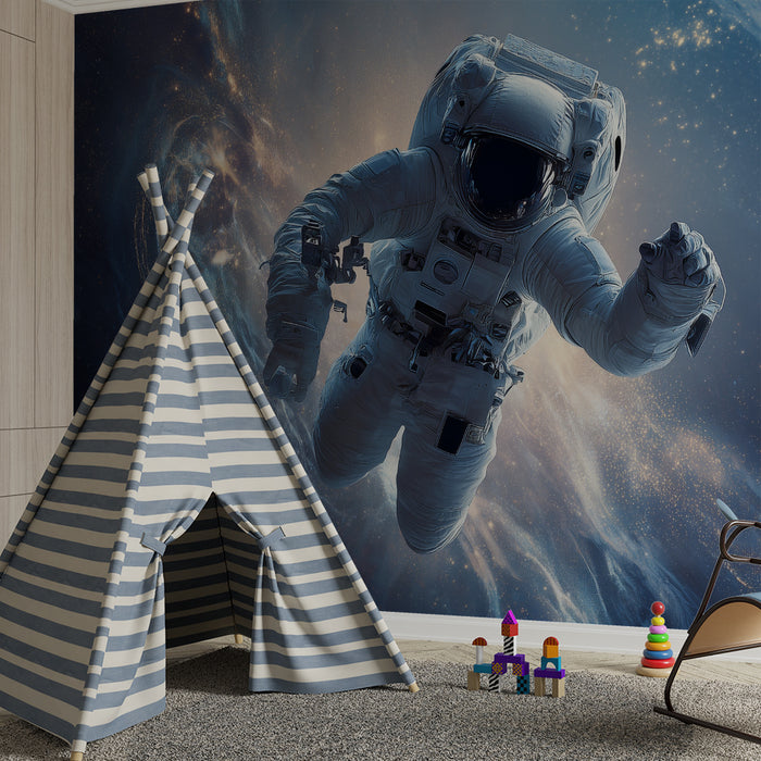 Lastenhuoneen tapetti | Avaruusseikkailu ja vapaa astronautti