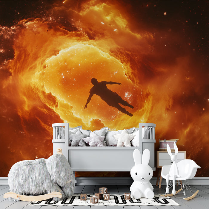 Lastenhuoneen tapetti | Kosminen tulinen matka