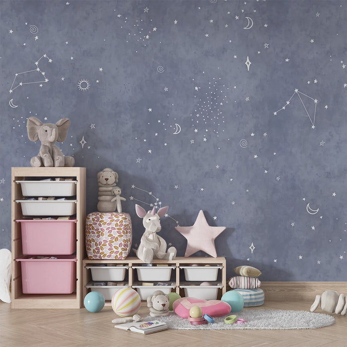 Papier peint chambre enfant | Constellations célestes