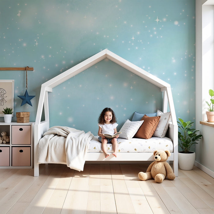 Lastenhuoneen tapetti | Hohtavat taivaalliset tähdet