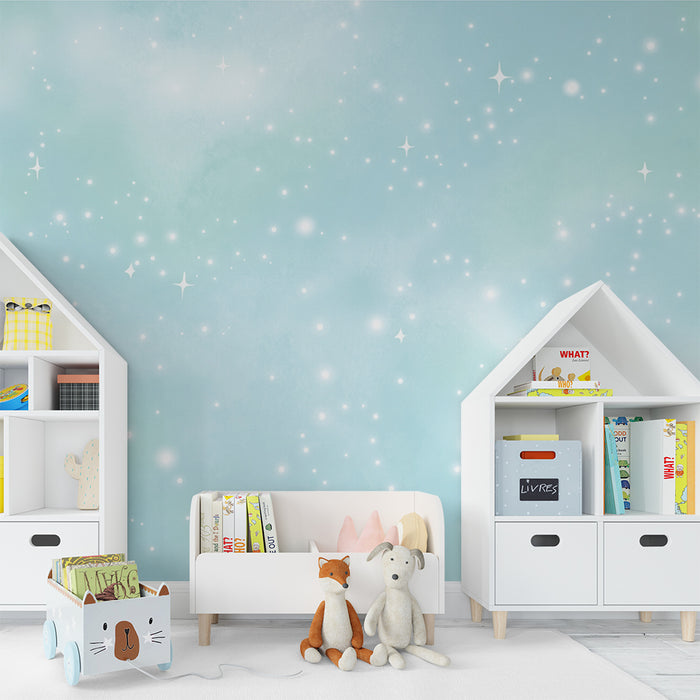 Lastenhuoneen tapetti | Hohtavat taivaalliset tähdet