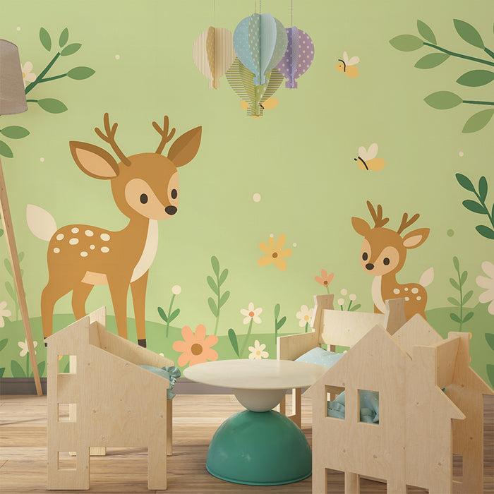 Barntapet | Rådjur i förtrollande skog