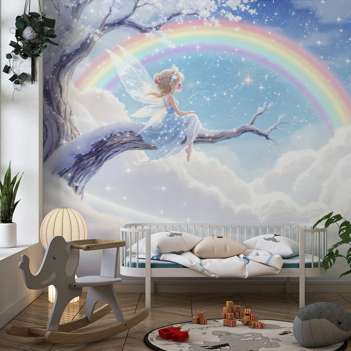 Pildipaber muinasjutuline | Haldjas lumisel oksal