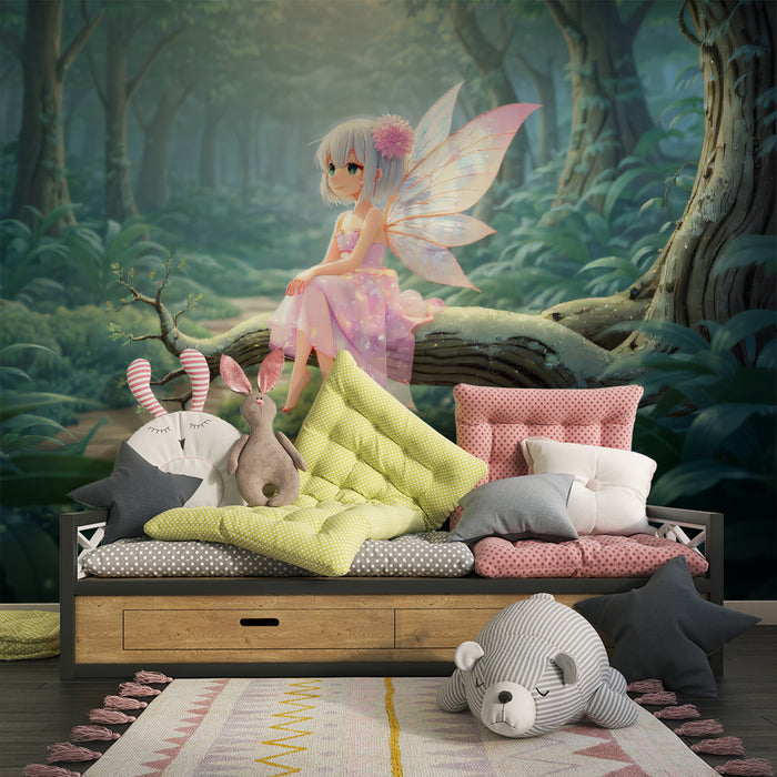 Papier peint Fée de la Forêt | Illustration féerique enchantée