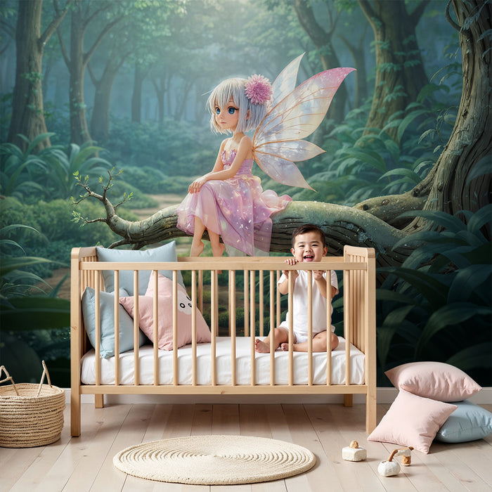 Papier peint Fée Éthérée | Forêt enchanteresse