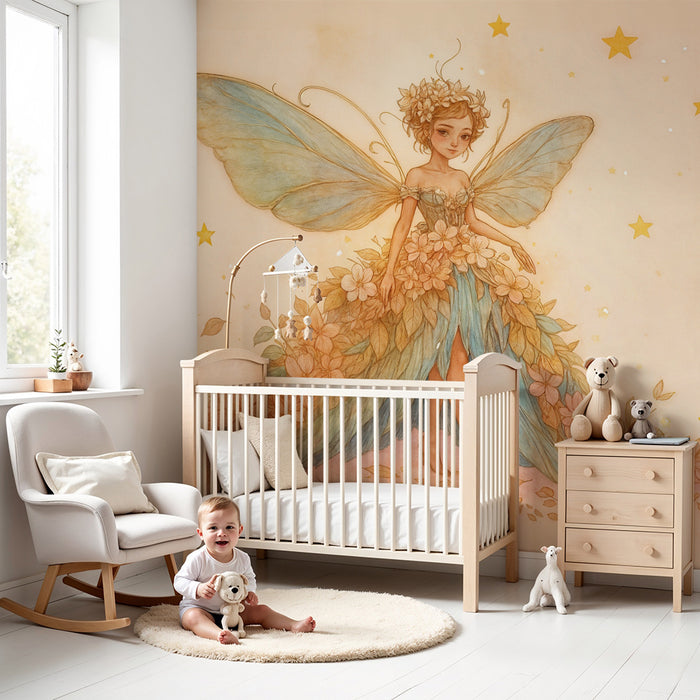 Papier peint Fée Florale | Illustration Enchantée