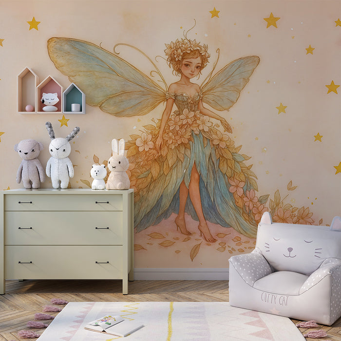 Papier peint Fée Florale | Illustration Enchantée