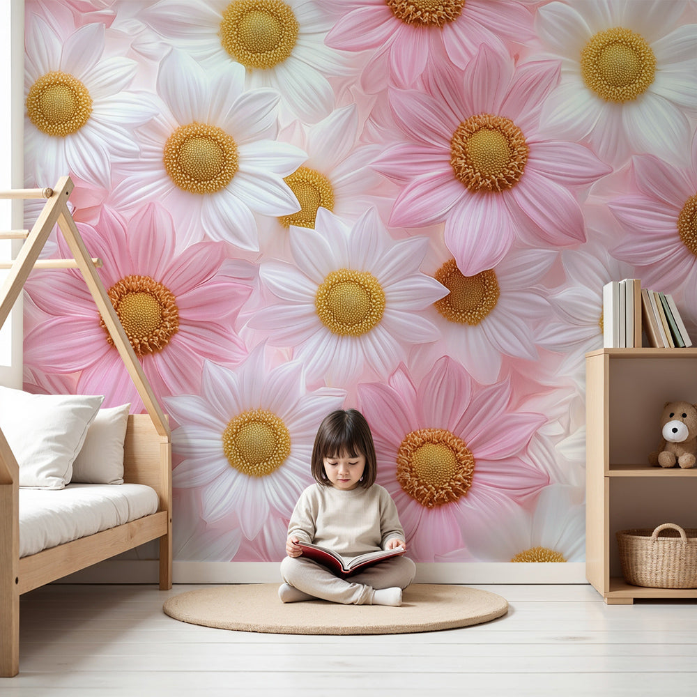 Roze groene aquarel rozen behang, verwijderbare peel and stick Peelable,  grote bloem decor, zacht kinderkamer behang gedempt vintage esthetiek -  Etsy België, image size:1000x1000