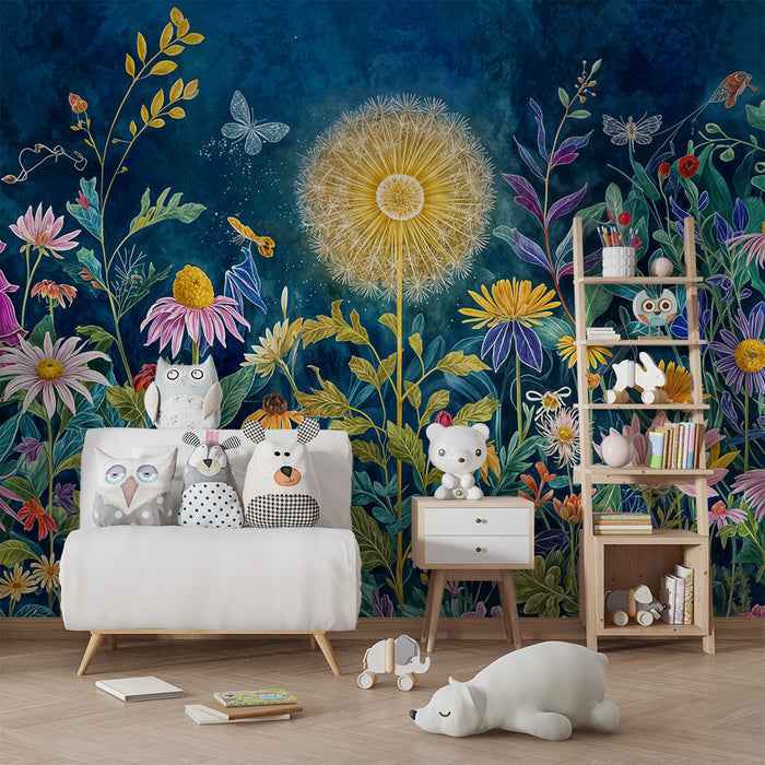 Bloemenbehang | Uitbarsting van wilde bloemen